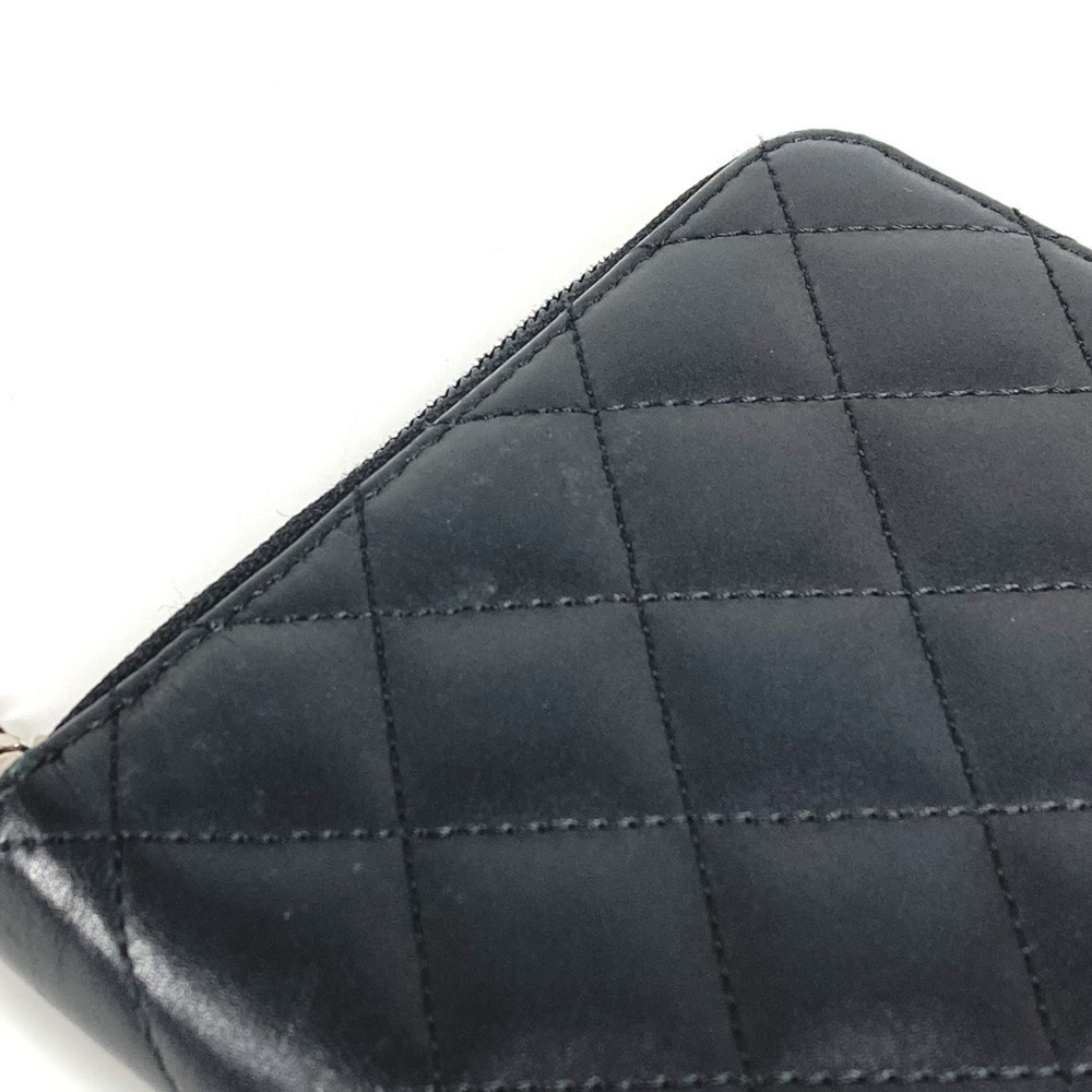 CHANEL Authentic Black Leather Logo Wallet - Picture 8 of 16